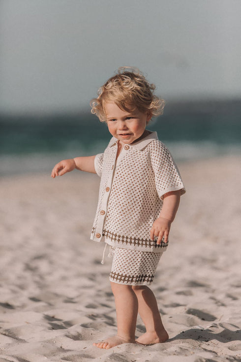 Grown / Hand Crochet Shirt - Coconut